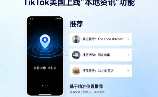 美国市场新增本地资讯板块，TikTok 按地理位置推荐内容