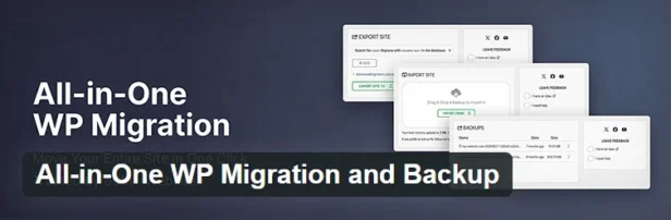 WordPress 全量备份插件 一键搬迁工具All-in-One WP Migration and Backup
