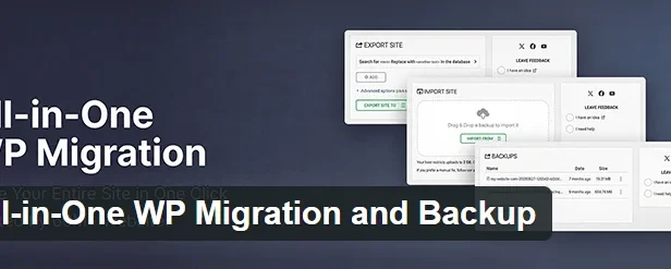 WordPress 全量备份插件 一键搬迁工具All-in-One WP Migration and Backup